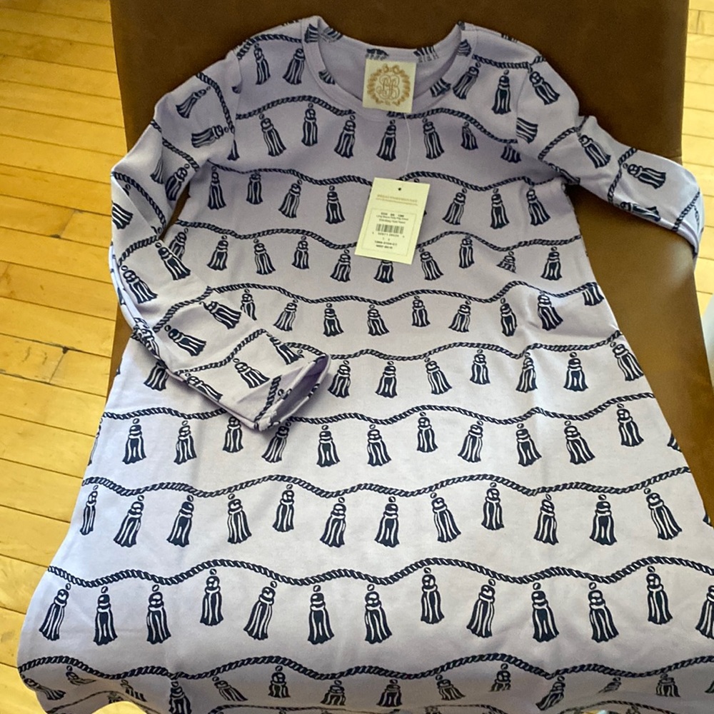 TBBC Beaufort Bonnet long sleeve Polly play dress missy Todd tassel girls 7 NWT